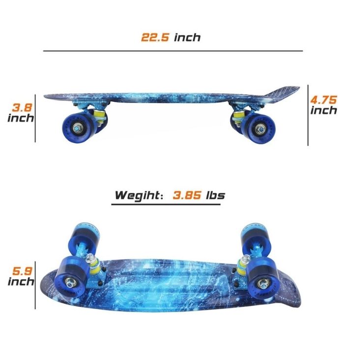 Skateboards Complete 22 Inch Mini Cruiser Retro