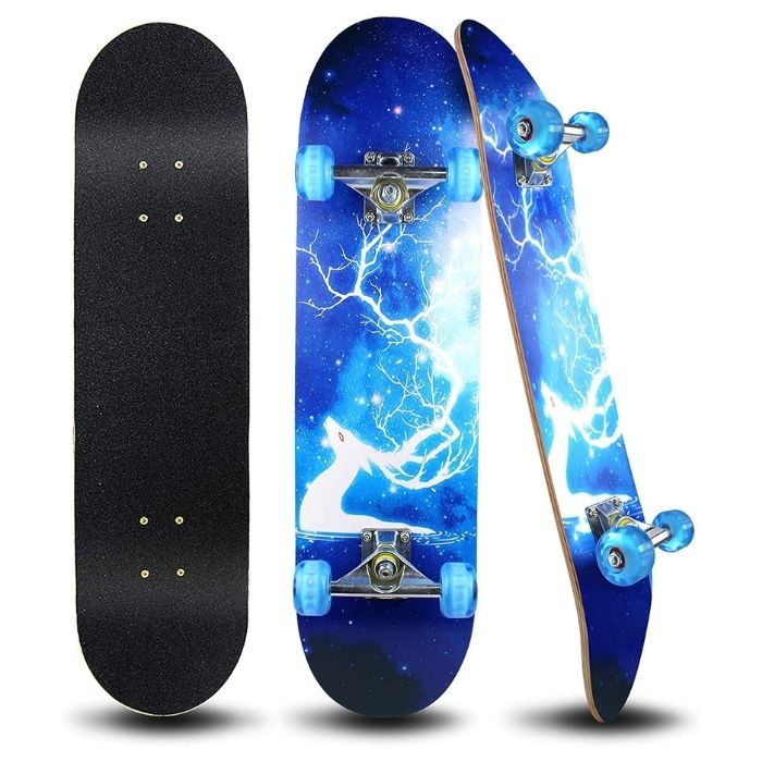 Complete Skateboards- Standard Skateboards for Beginners Kids Boys Girls Teenager- 31''x 8''Canadian